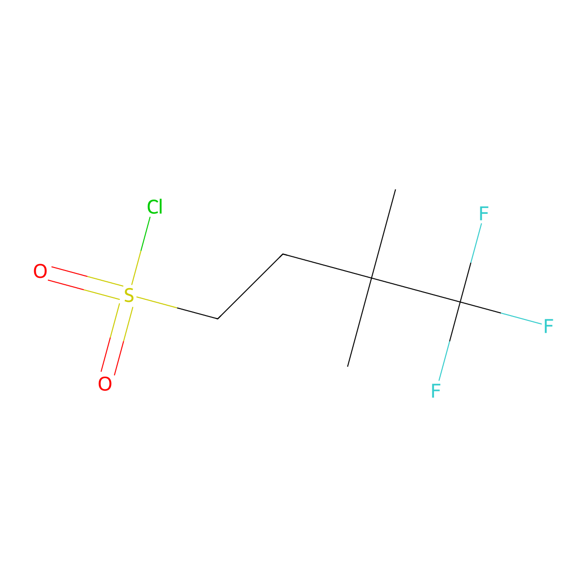 4,4,4-Trifluoro-3,3-dimethylbutane-1-sulfonyl chloride molecular structure, CAS 1783357-50-5