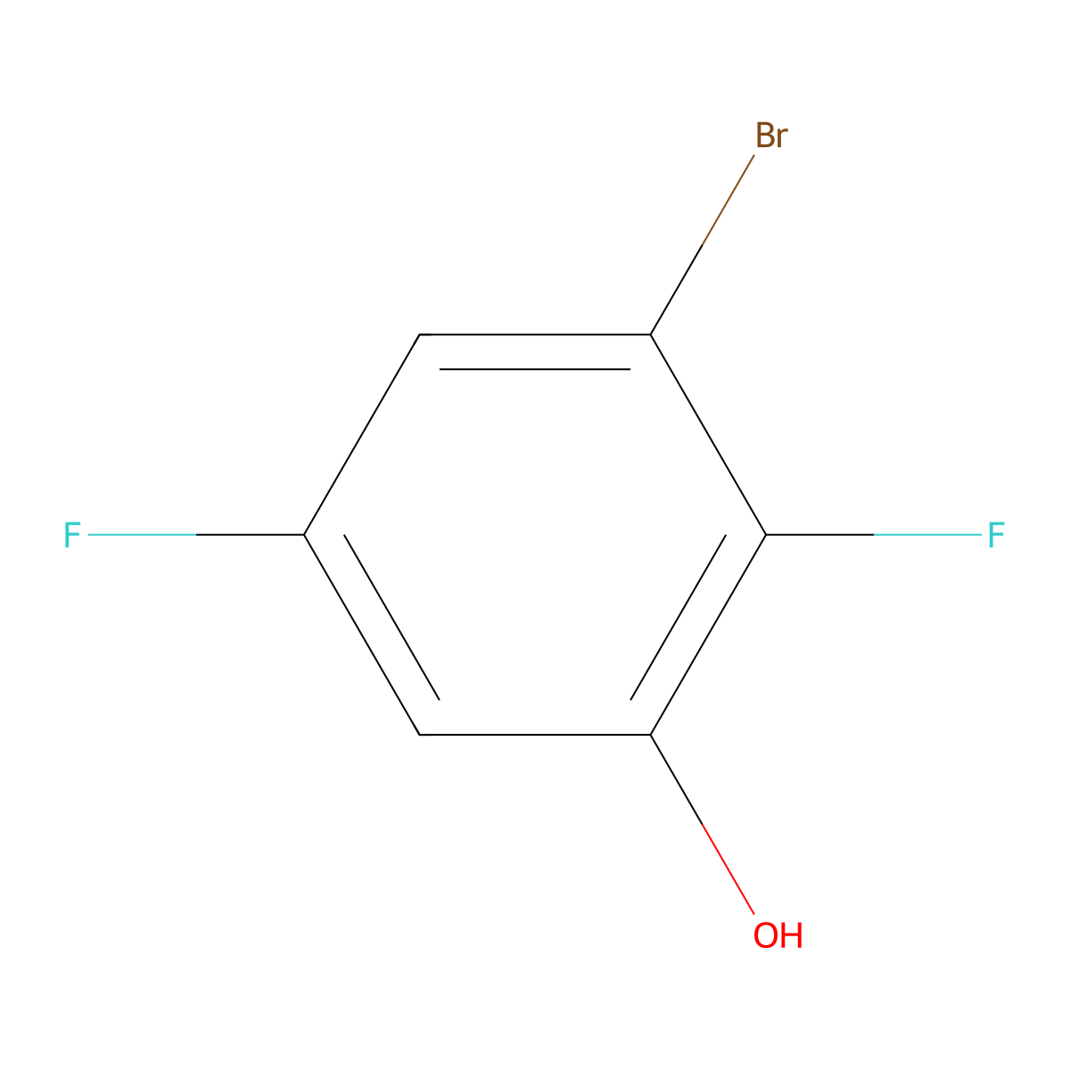 3-Bromo-2,5-difluorophenol molecular structure, CAS 1783357-67-4