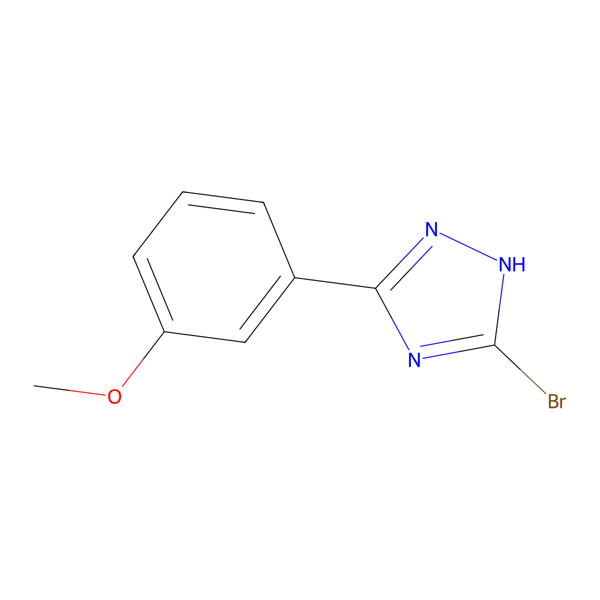 3-bromo-5-(3-methoxyphenyl)-4H-1,2,4-triazole molecular structure, CAS 1783359-29-4