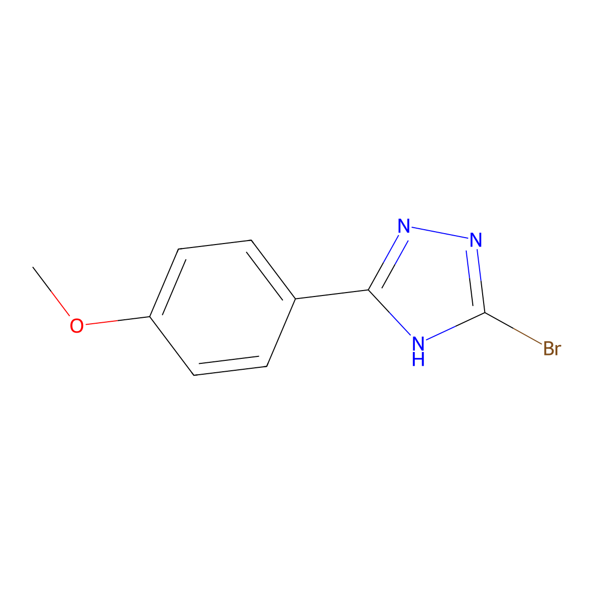 3-bromo-5-(4-methoxyphenyl)-4H-1,2,4-triazole molecular structure, CAS 1783359-37-4