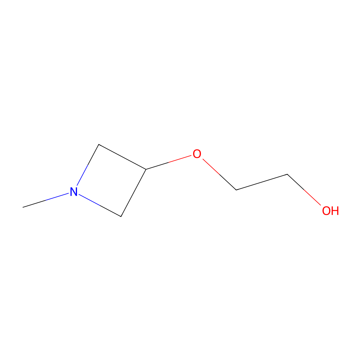 2-[(1-Methylazetidin-3-yl)oxy]ethan-1-ol molecular structure, CAS 1783366-15-3