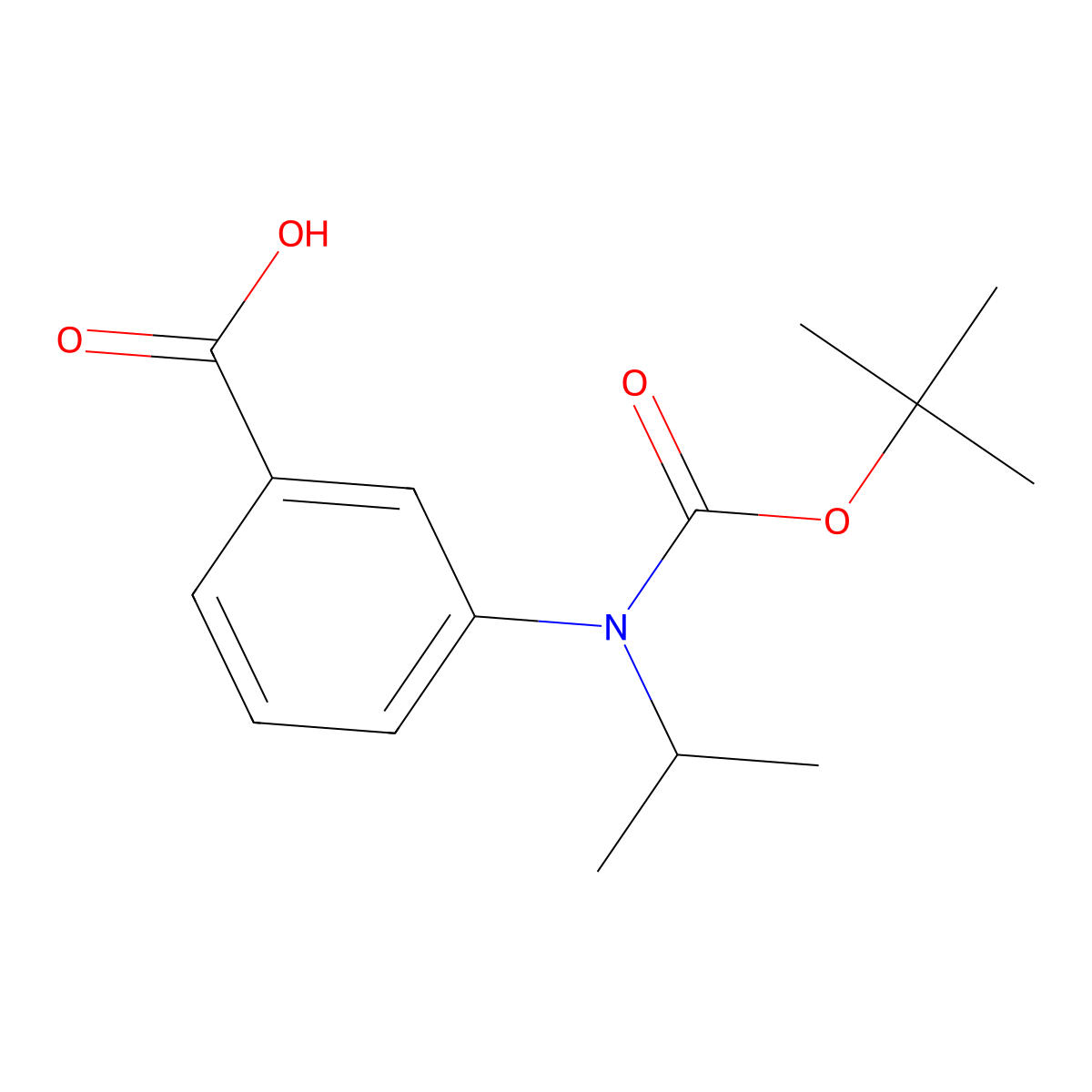 3-{[(Tert-butoxy)carbonyl](propan-2-yl)amino}benzoic acid molecular structure, CAS 1783369-87-8