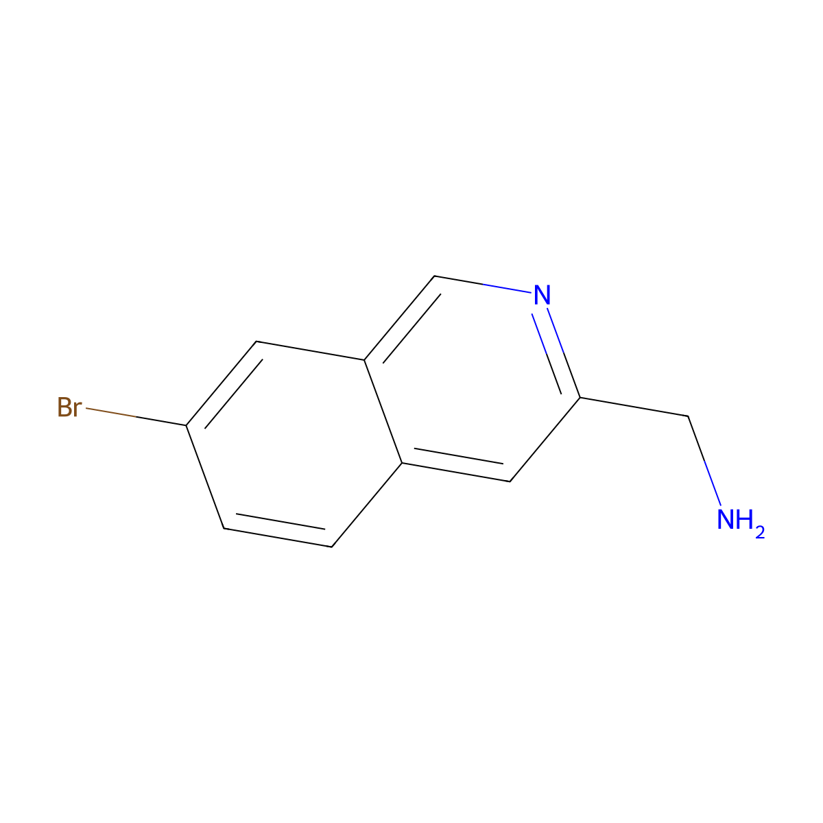 (7-Bromoisoquinolin-3-yl)methanamine molecular structure, CAS 1783373-89-6