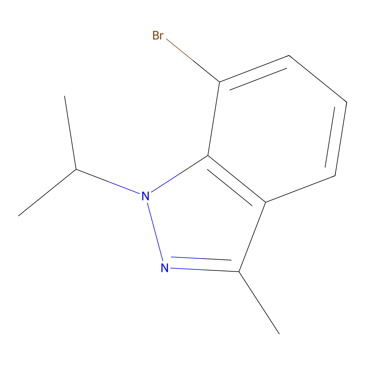 7-bromo-1-isopropyl-3-methyl-1H-indazole molecular structure, CAS 1783380-37-9
