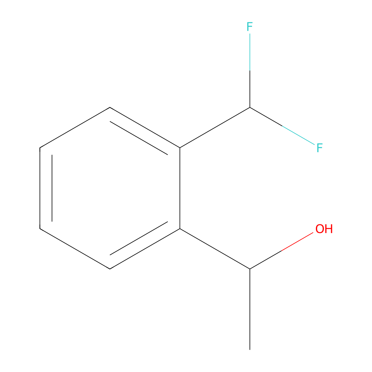 1-(2-(Difluoromethyl)phenyl)ethanol molecular structure, CAS 1783382-76-2
