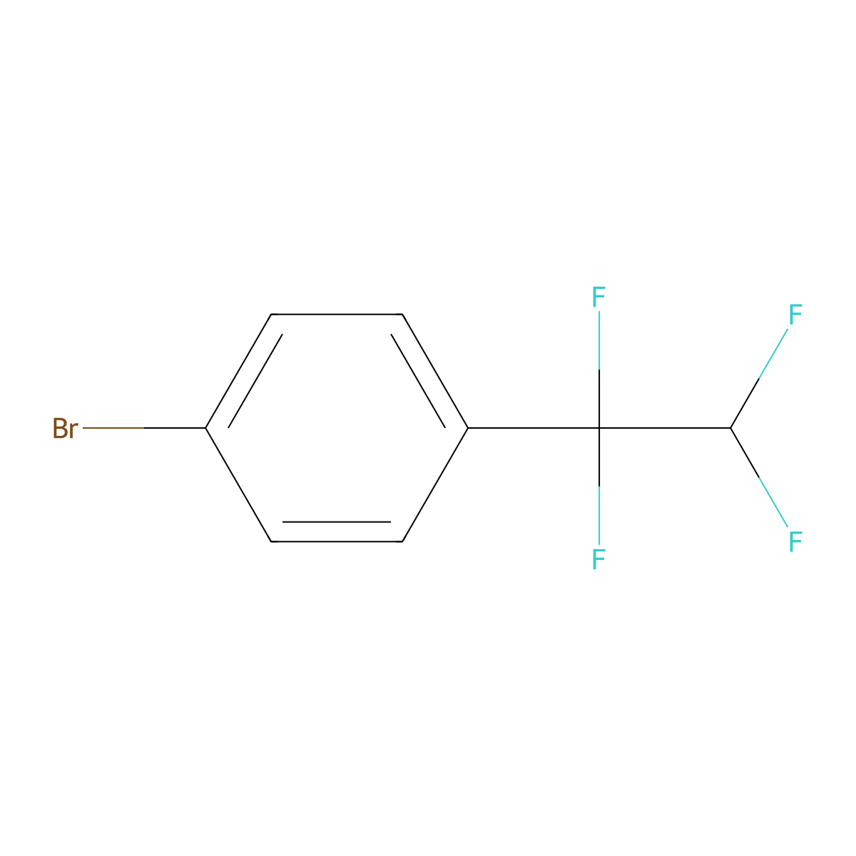 1-Bromo-4-(1,1,2,2-tetrafluoroethyl)benzene molecular structure, CAS 1783392-06-2