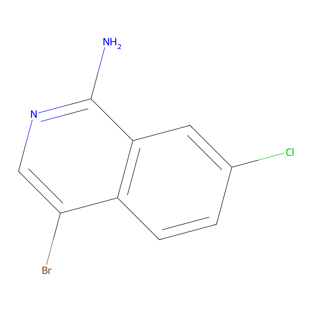 4-Bromo-7-chloroisoquinolin-1-amine molecular structure, CAS 1783394-01-3