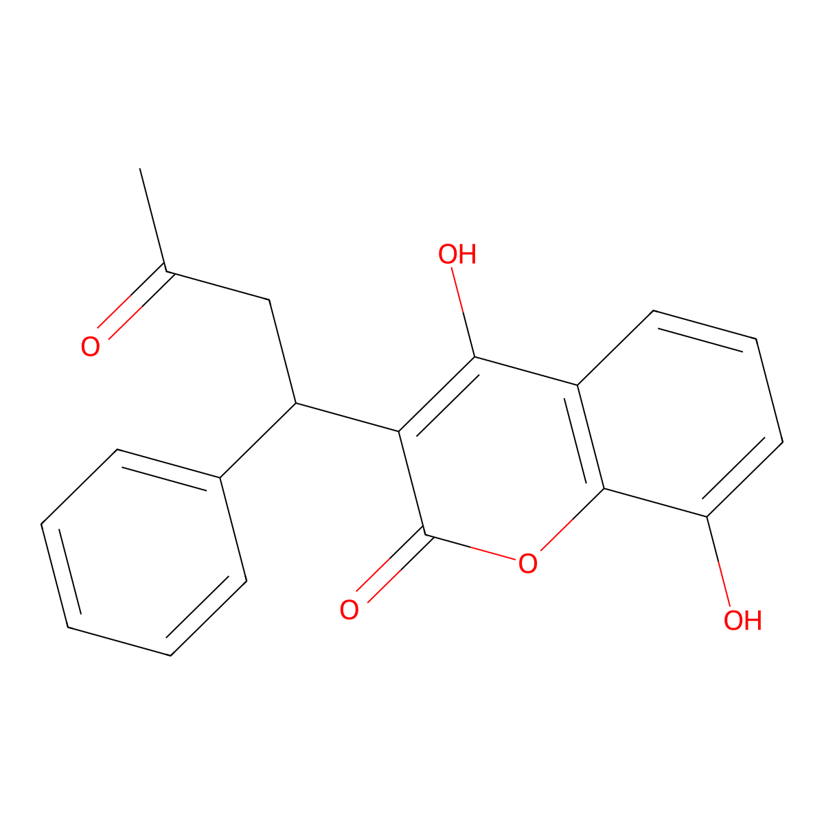 8-Hydroxywarfarin molecular structure, CAS 17834-04-7