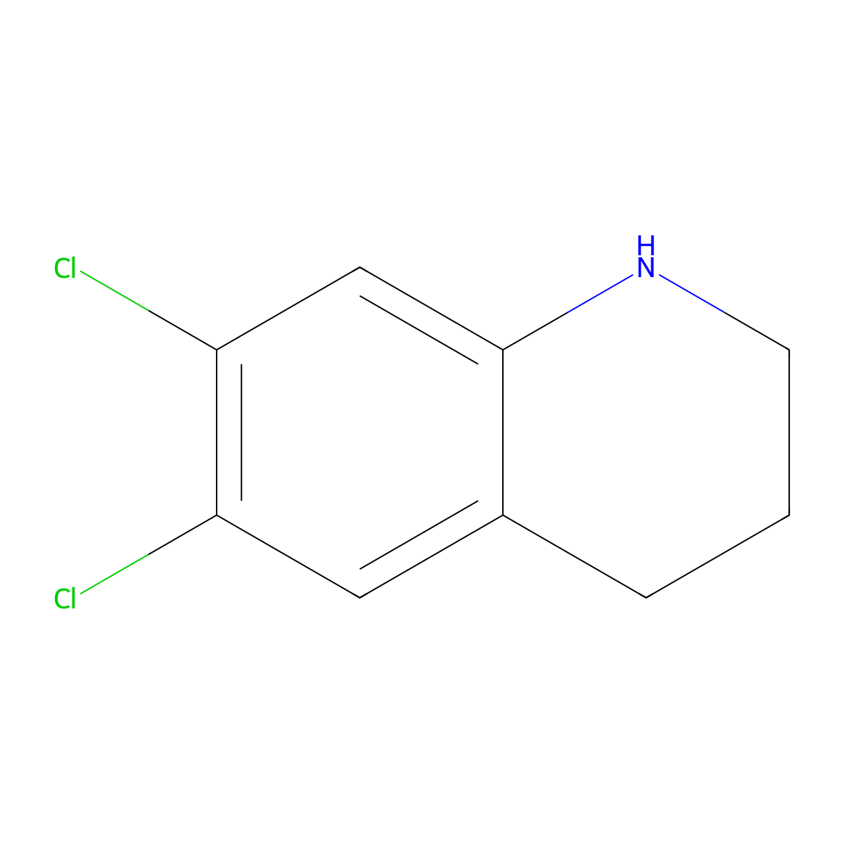 6,7-Dichloro-1,2,3,4-tetrahydroquinoline molecular structure, CAS 1783400-57-6