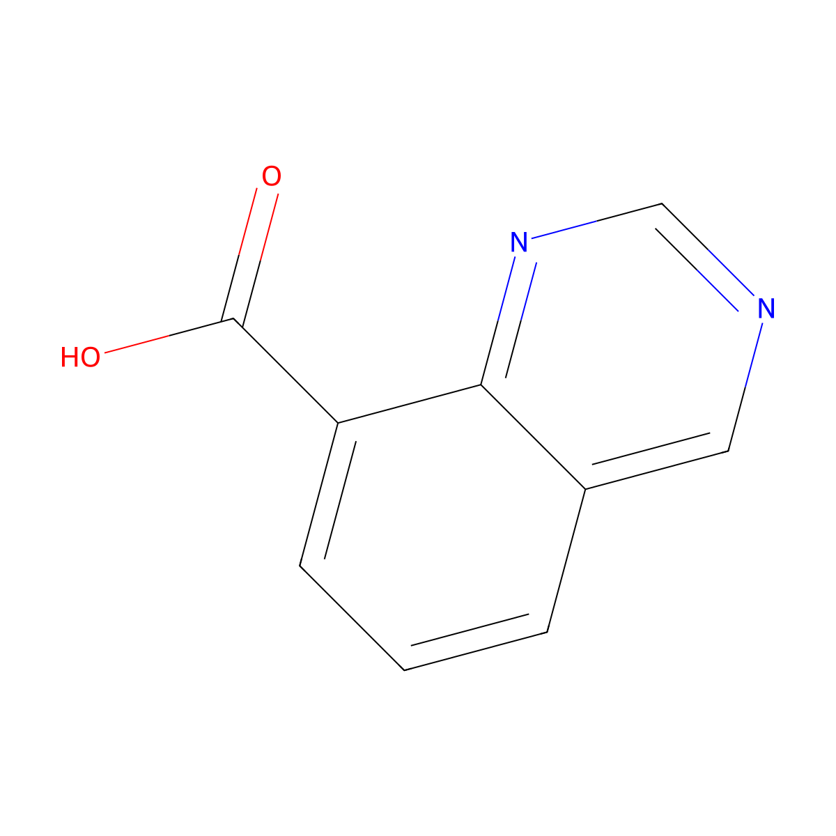 Quinazoline-8-carboxylic acid molecular structure, CAS 1783401-69-3