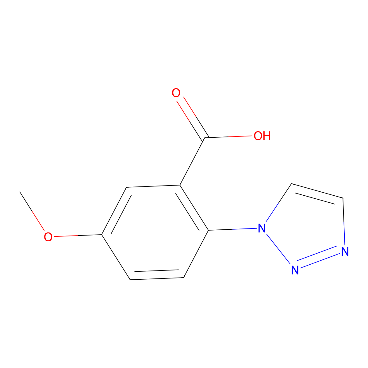 5-Methoxy-2-(1H-1,2,3-triazol-1-yl)benzoic acid molecular structure, CAS 1783401-99-9