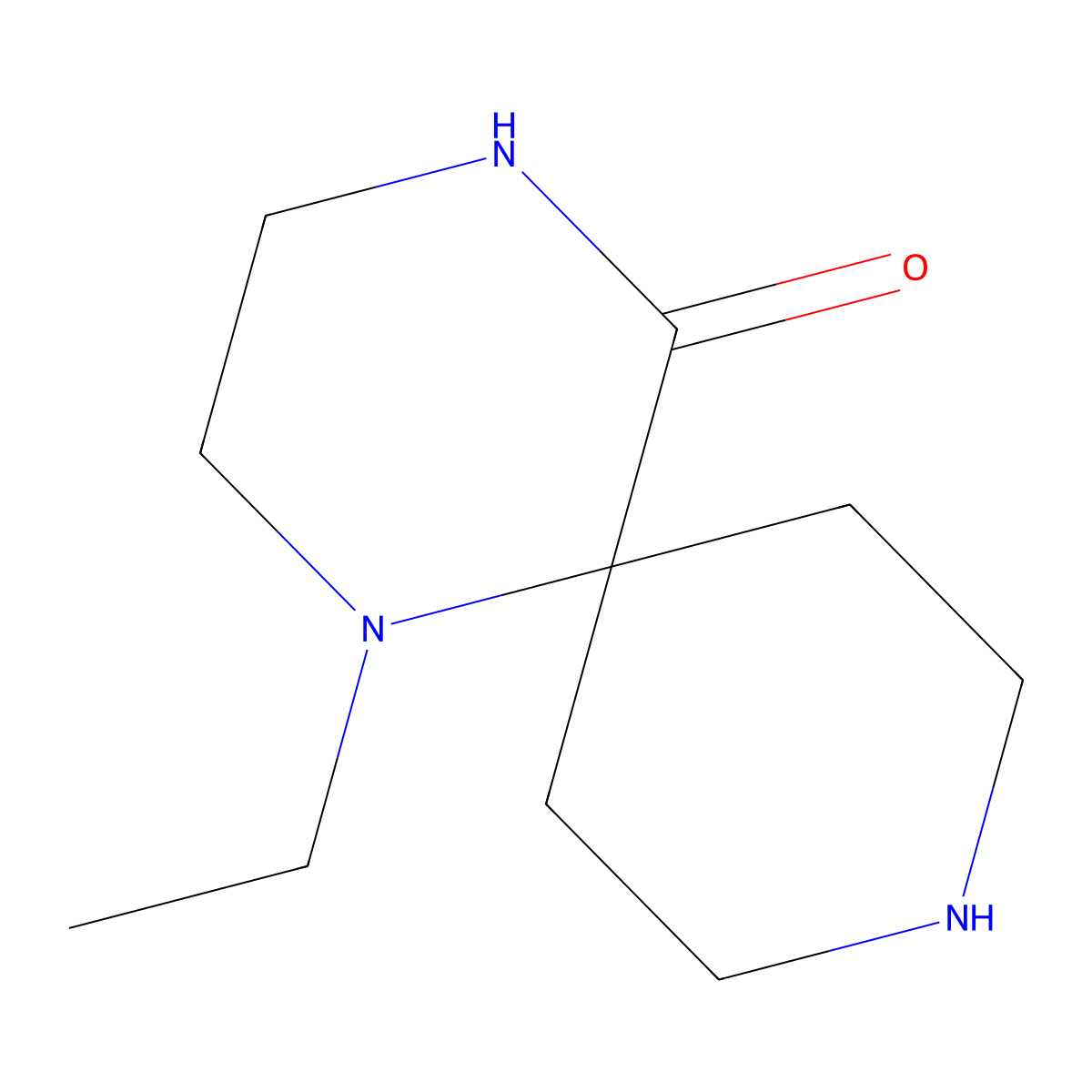 1-Ethyl-1,4,9-triazaspiro[5.5]undecan-5-one molecular structure, CAS 1783403-83-7