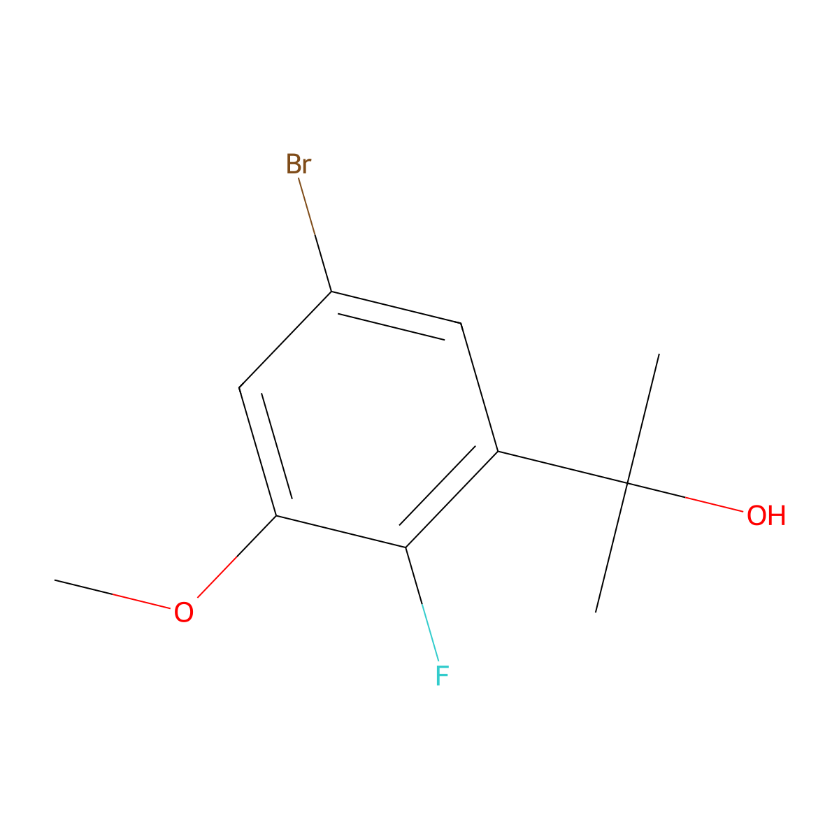 2-(5-Bromo-2-fluoro-3-methoxyphenyl)propan-2-ol molecular structure, CAS 1783404-84-1