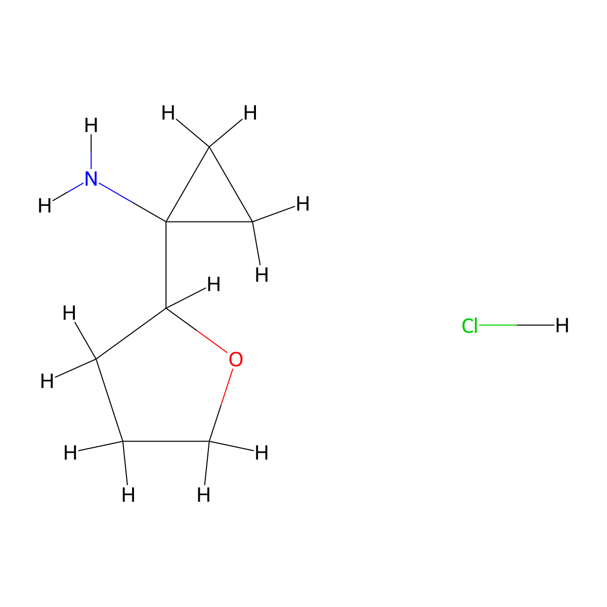 1-(Tetrahydrofuran-2-yl)cyclopropanamine hydrochloride molecular structure, CAS 1783405-84-4