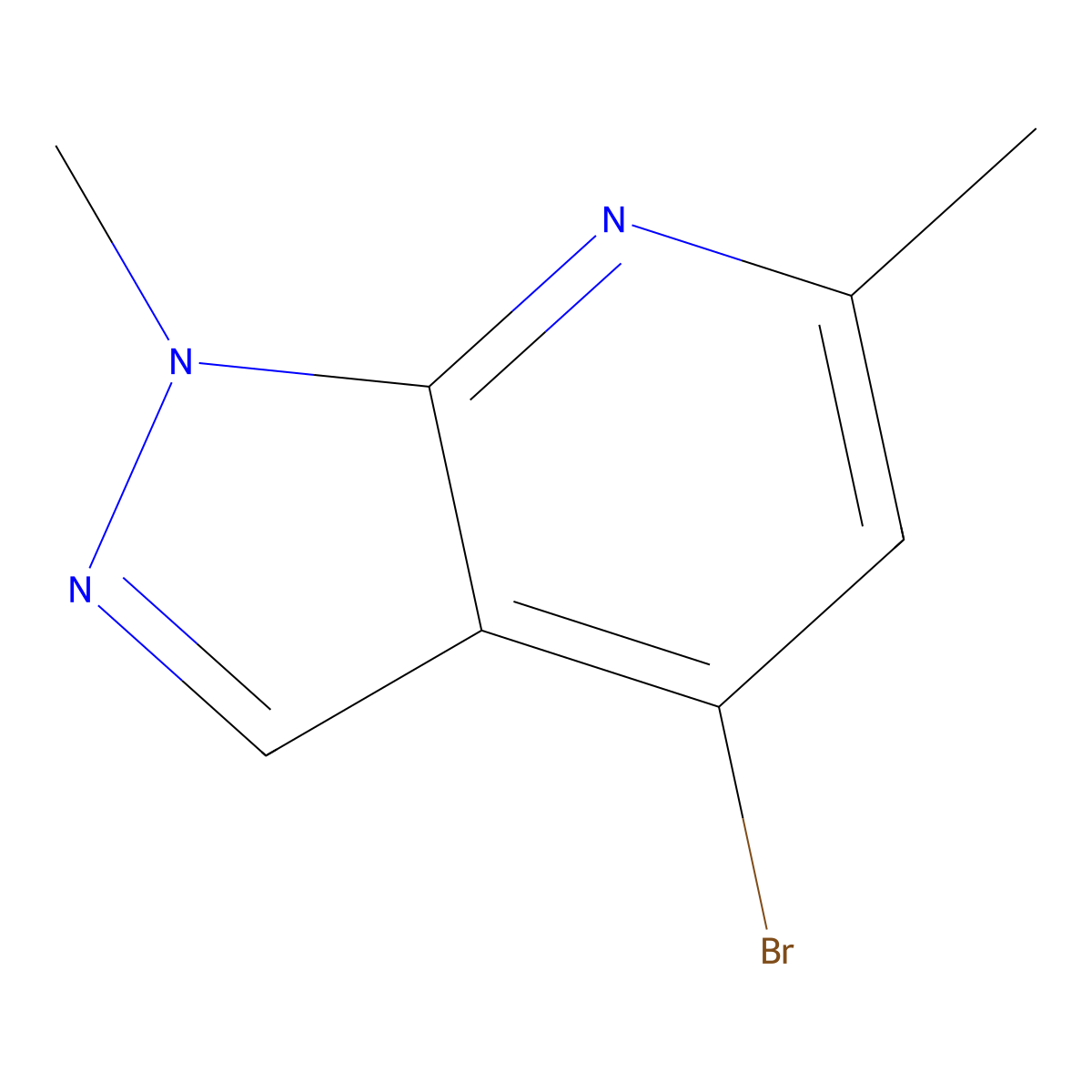 4-bromo-1,6-dimethyl-1H-pyrazolo[3,4-b]pyridine molecular structure, CAS 1783407-55-5