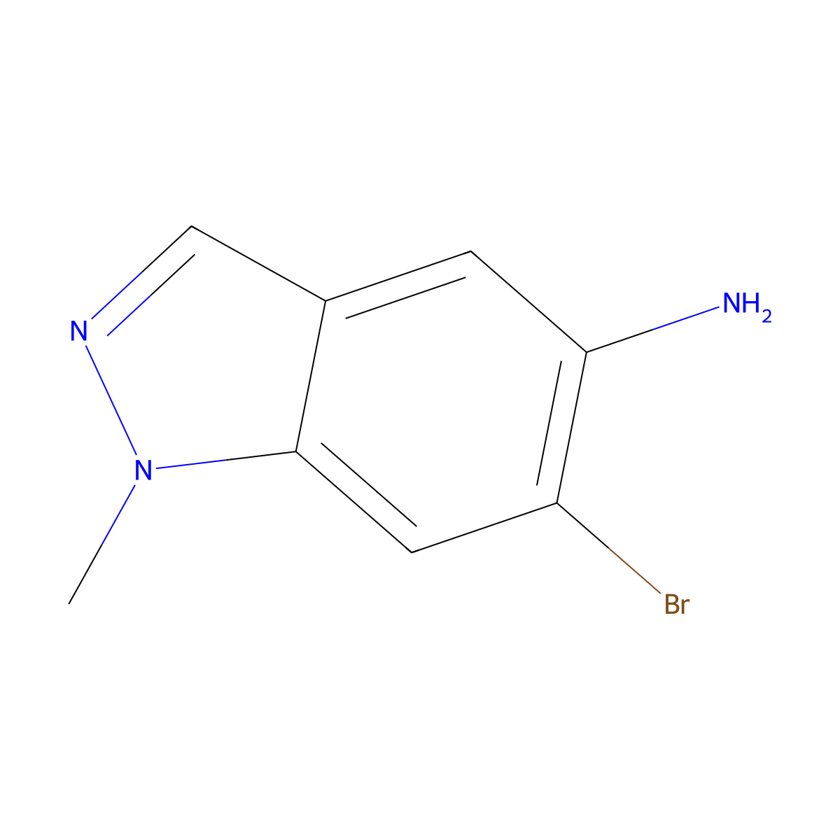 6-Bromo-1-methyl-1H-indazol-5-amine molecular structure, CAS 1783407-87-3