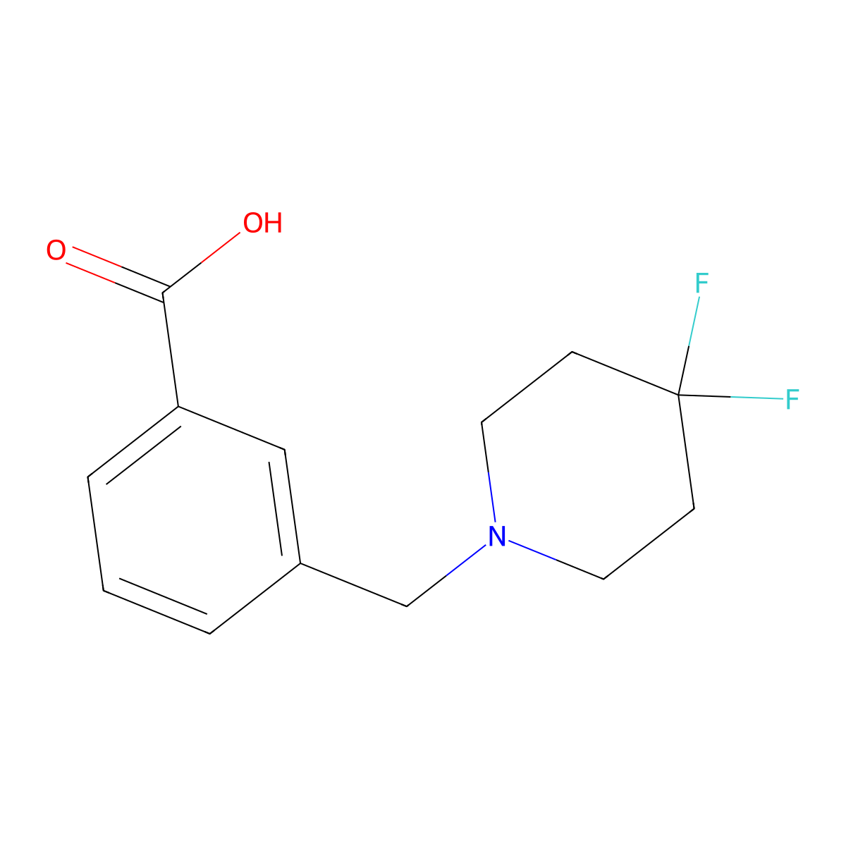 3-[(4,4-Difluoropiperidin-1-yl)methyl]benzoic acid molecular structure, CAS 1783412-42-9