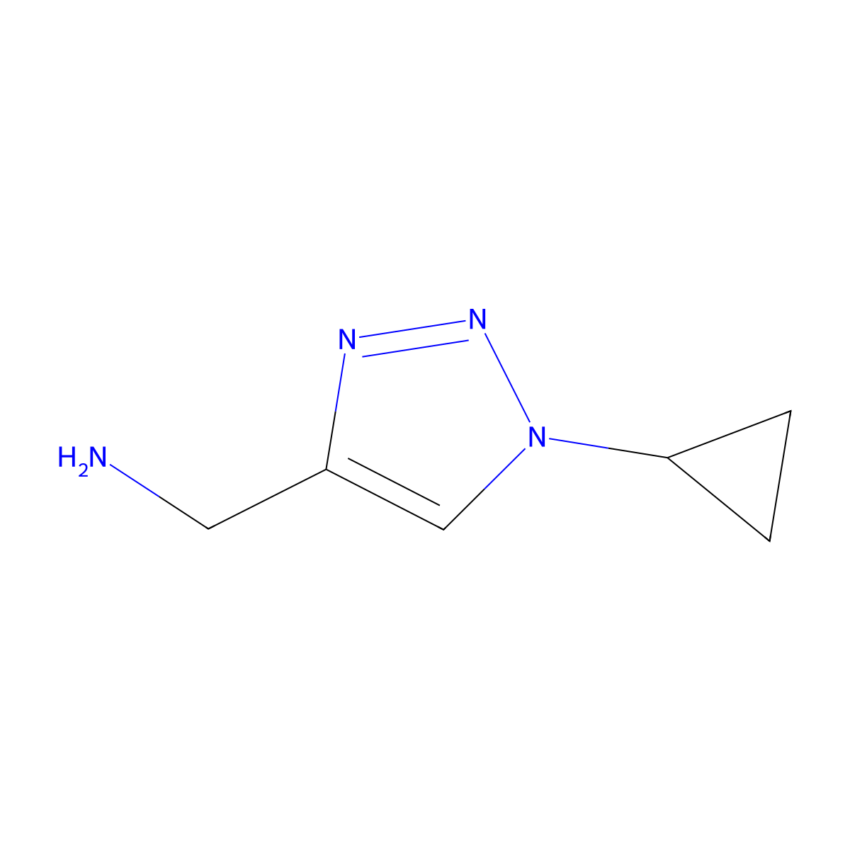 (1-cyclopropyl-1H-1,2,3-triazol-4-yl)methanamine molecular structure, CAS 1783417-08-2