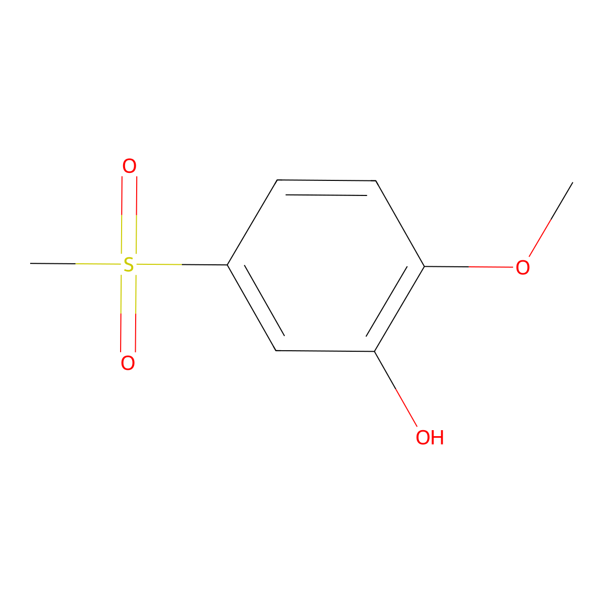 5-Methanesulfonyl-2-methoxyphenol molecular structure, CAS 1783417-75-3