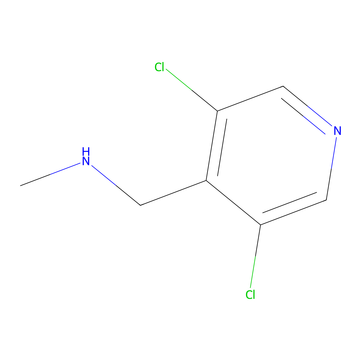 [(3,5-Dichloropyridin-4-yl)methyl](methyl)amine molecular structure, CAS 1783421-47-5