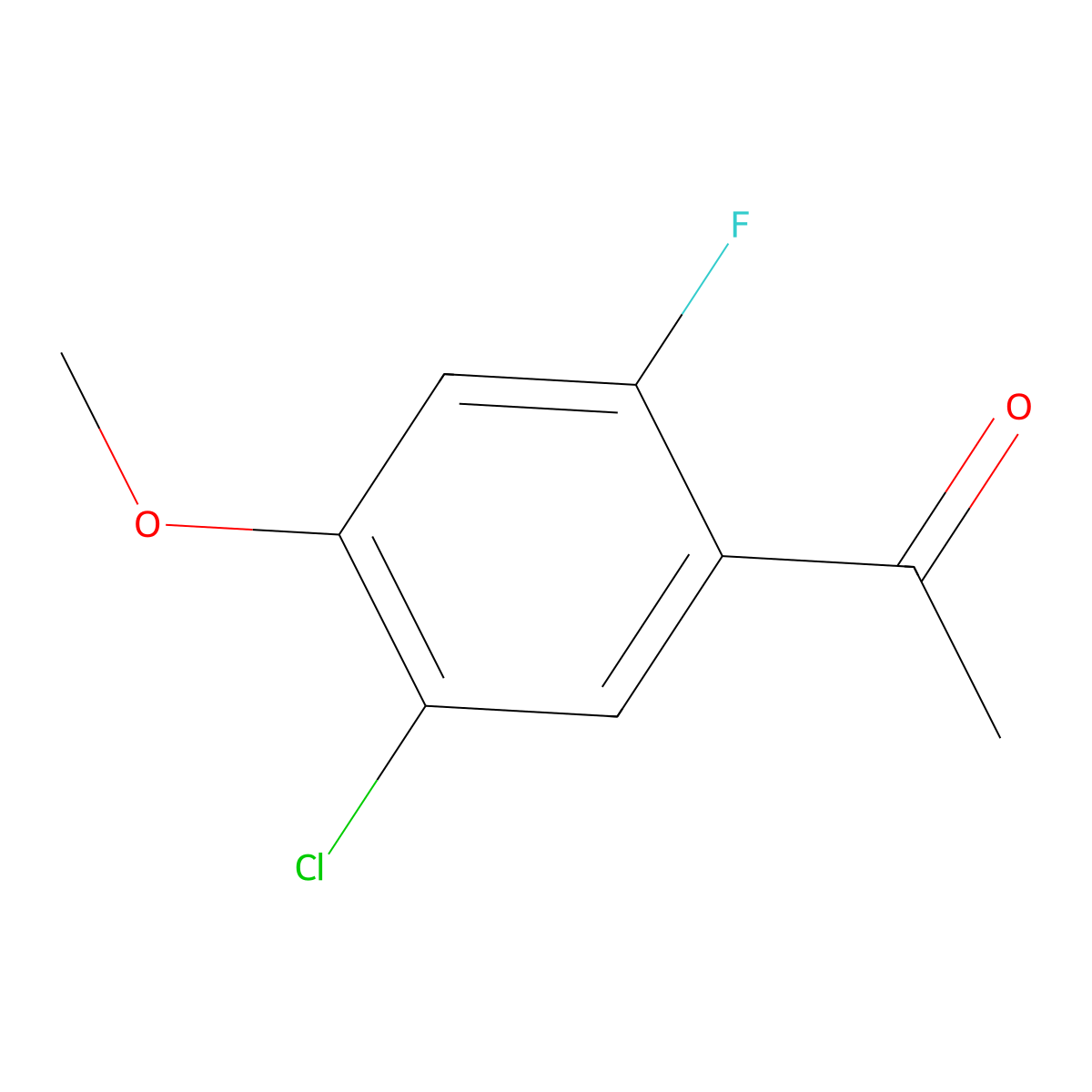 1-(5-Chloro-2-fluoro-4-methoxyphenyl)ethanone molecular structure, CAS 1783421-50-0