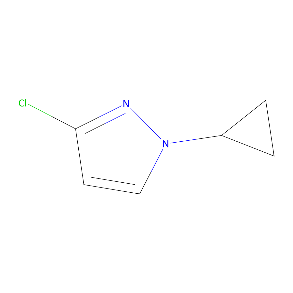 3-Chloro-1-cyclopropyl-pyrazole molecular structure, CAS 1783435-57-3