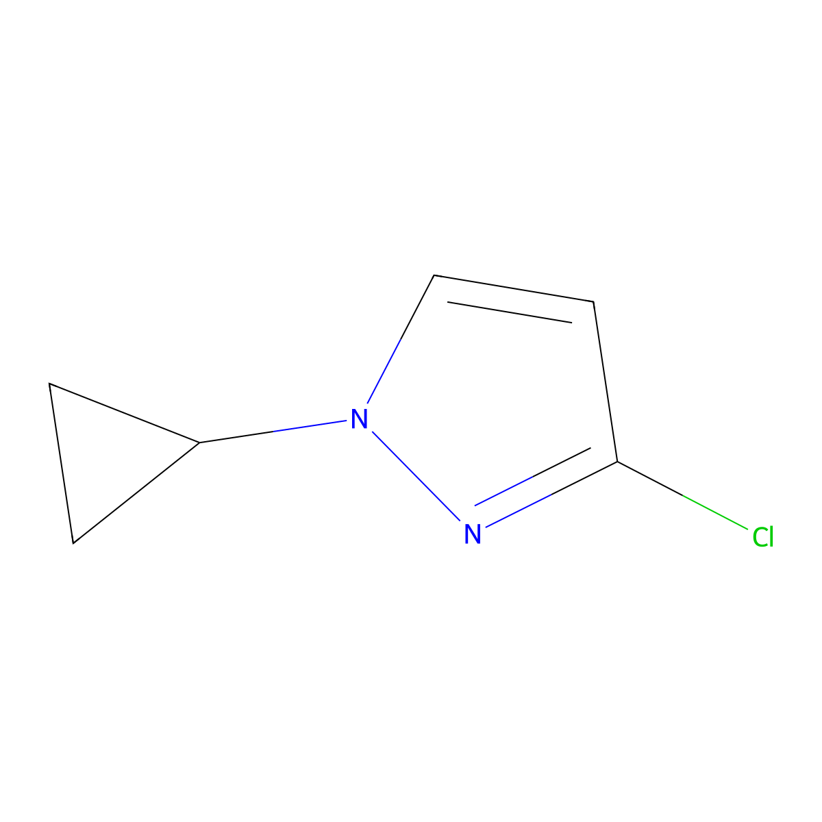 3-Chloro-1-cyclopropyl-pyrazole molecular structure, CAS 1783435-57-3