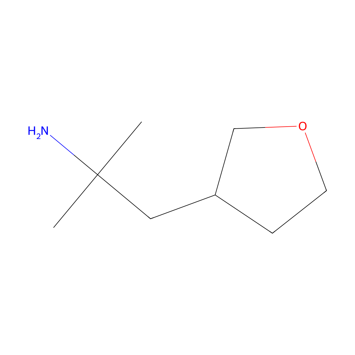2-Methyl-1-(oxolan-3-yl)propan-2-amine molecular structure, CAS 1783436-15-6