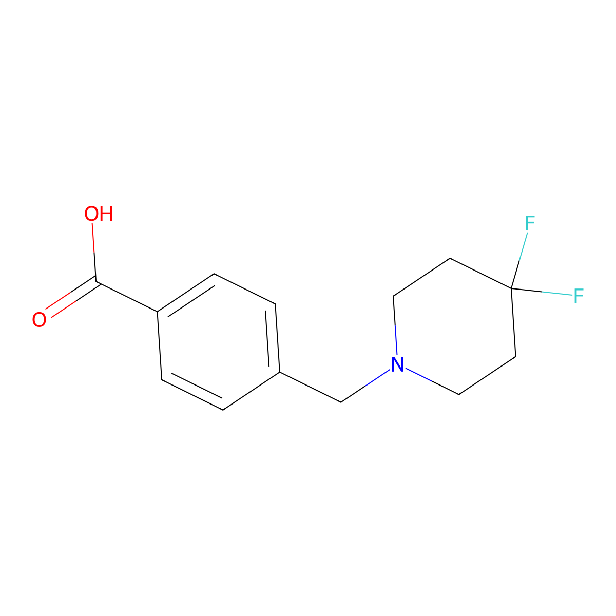 4-[(4,4-Difluoropiperidin-1-yl)methyl]benzoic acid molecular structure, CAS 1783441-67-7