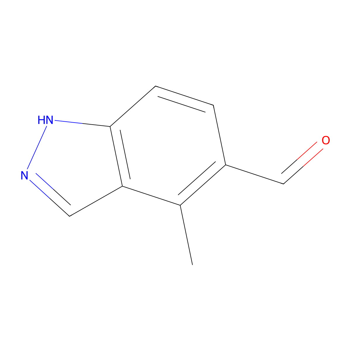 4-Methyl-1H-indazole-5-carbaldehyde molecular structure, CAS 1783447-44-8