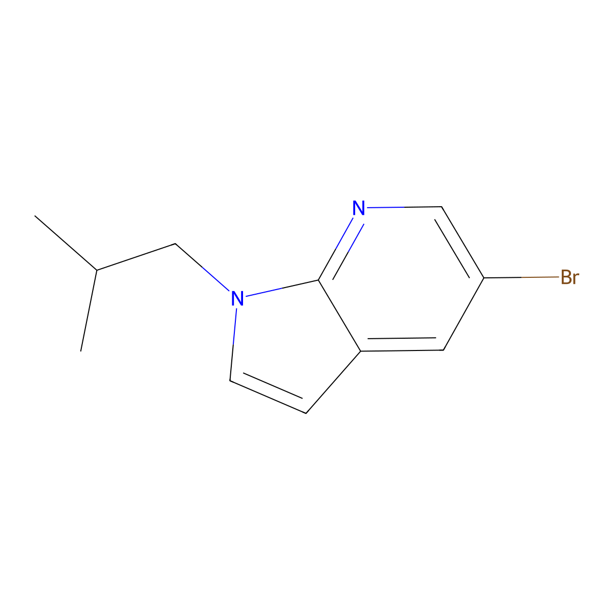 5-Bromo-1-isobutyl-1H-pyrrolo[2,3-b]pyridine molecular structure, CAS 1783487-50-2