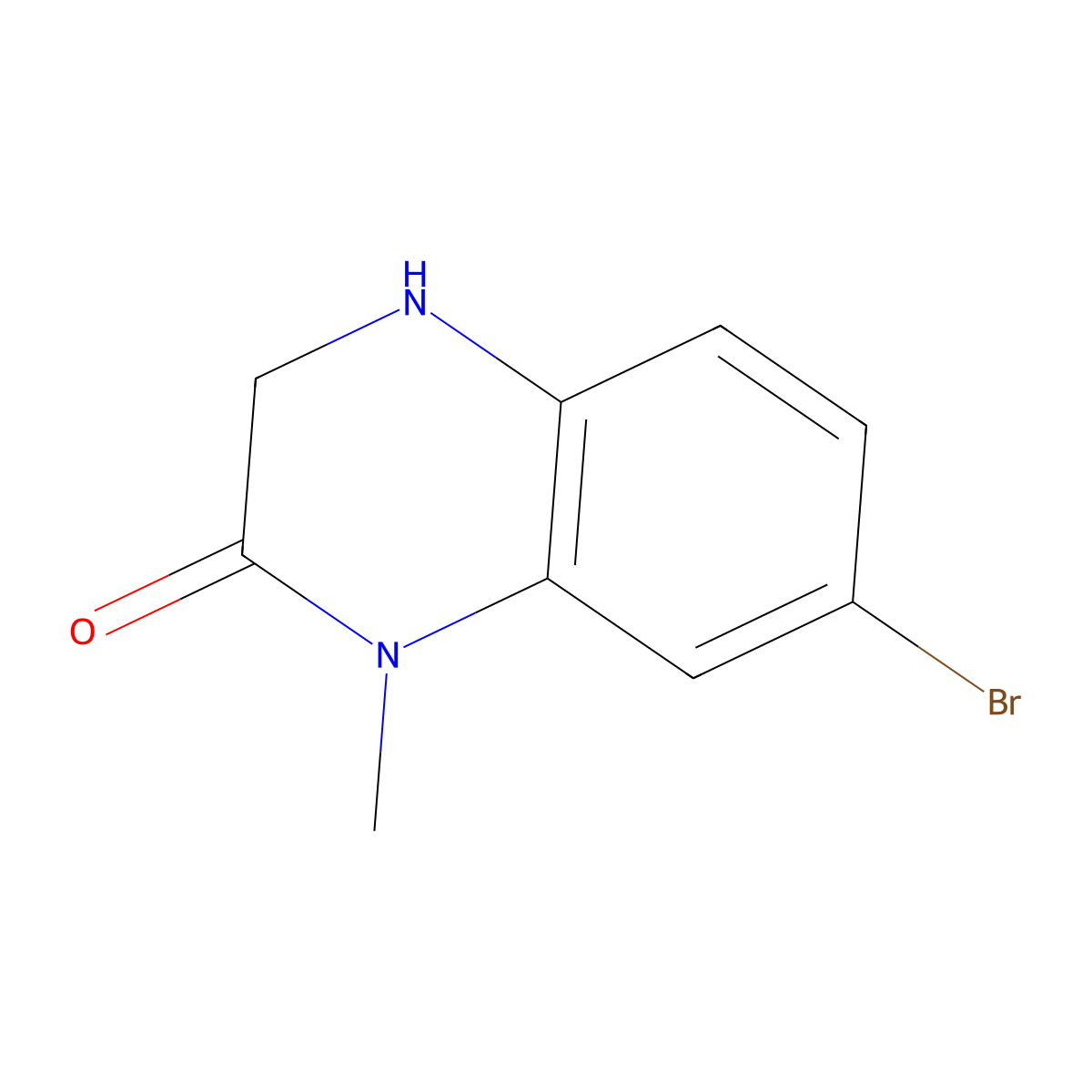 7-Bromo-1-methyl-1,2,3,4-tetrahydroquinoxalin-2-one molecular structure, CAS 1783487-69-3