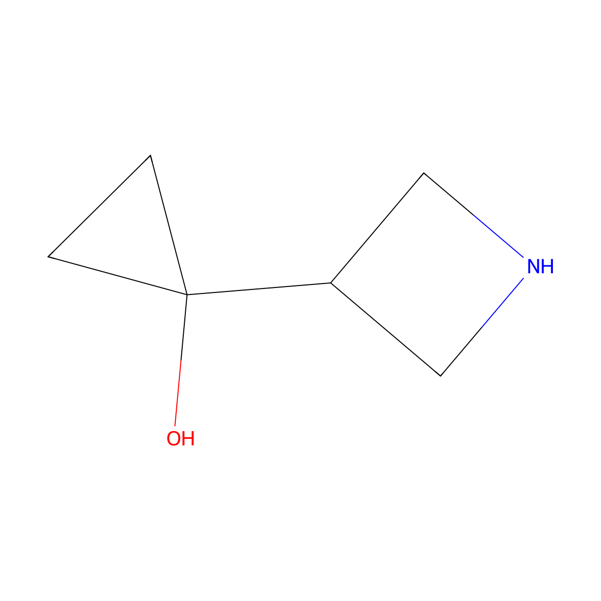 1-(Azetidin-3-yl)cyclopropan-1-ol molecular structure, CAS 1783492-36-3