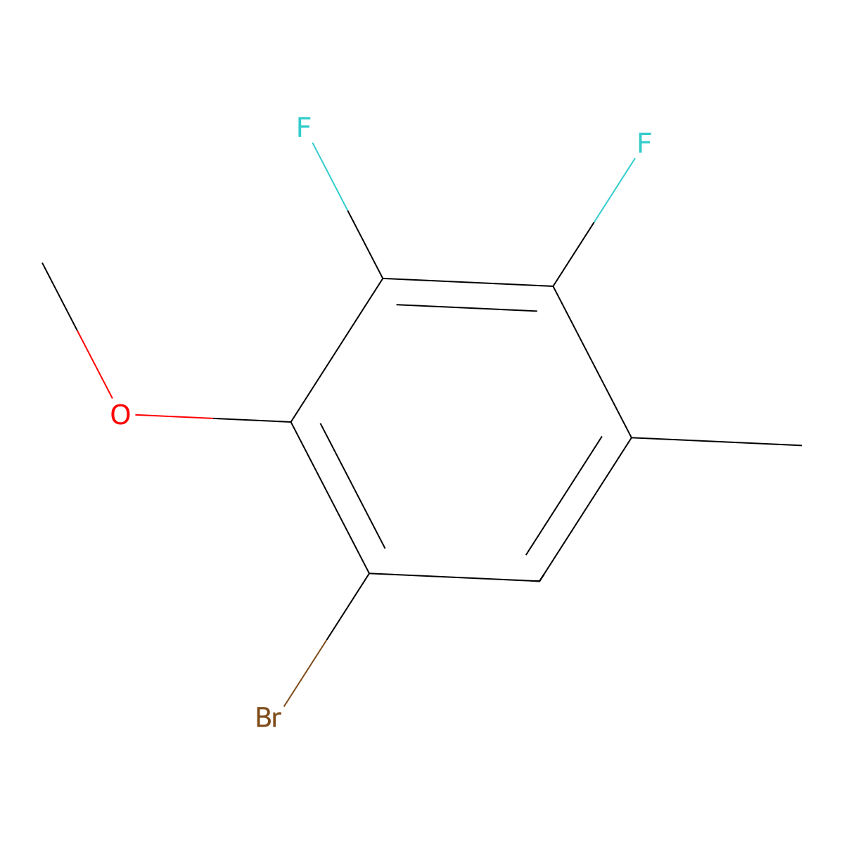 1-Bromo-3,4-difluoro-2-methoxy-5-methylbenzene molecular structure, CAS 1783499-15-9