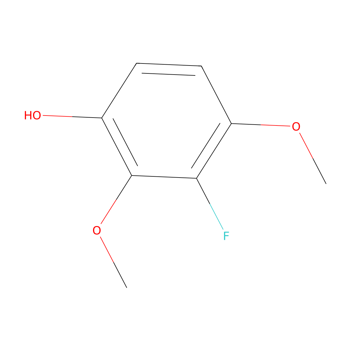 3-Fluoro-2,4-dimethoxyphenol molecular structure, CAS 1783499-69-3