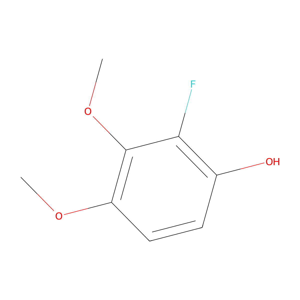 2-Fluoro-3,4-dimethoxyphenol molecular structure, CAS 1783499-89-7
