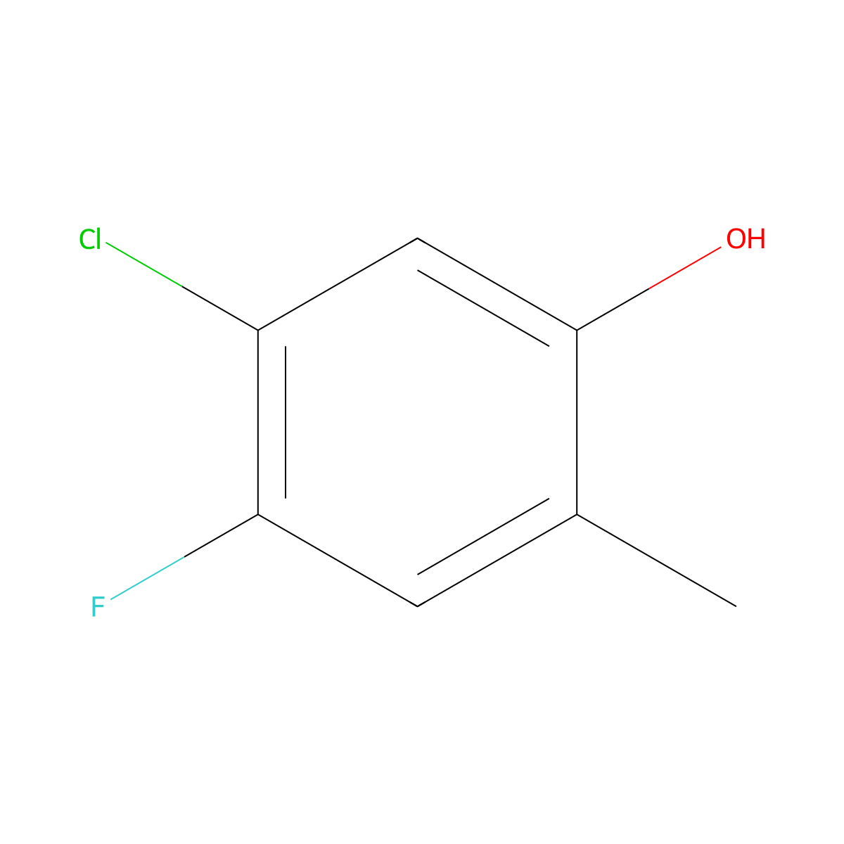 5-Chloro-4-fluoro-2-methylphenol molecular structure, CAS 1783501-07-4