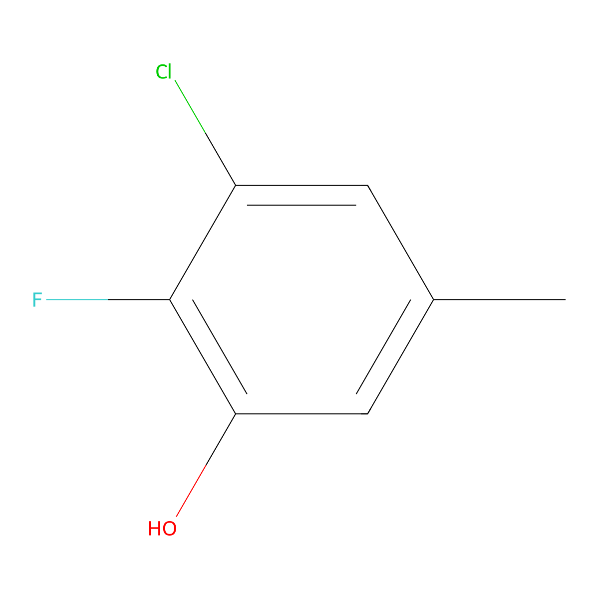 3-Chloro-2-fluoro-5-methylphenol molecular structure, CAS 1783501-15-4