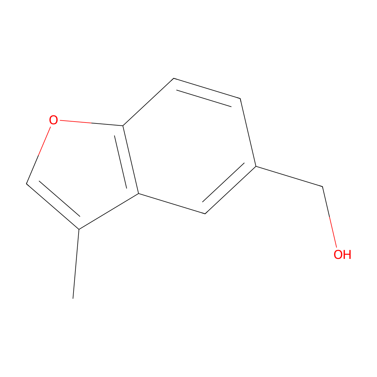 (3-Methyl-1-benzofuran-5-yl)methanol molecular structure, CAS 1783501-84-7