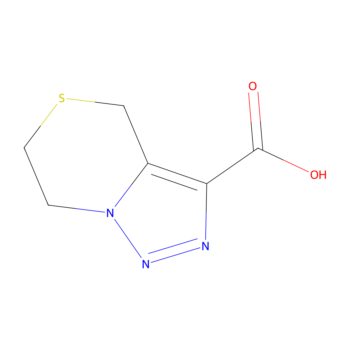 4H,6H,7H-[1,2,3]triazolo[4,3-c][1,4]thiazine-3-carboxylic acid molecular structure, CAS 1783511-32-9