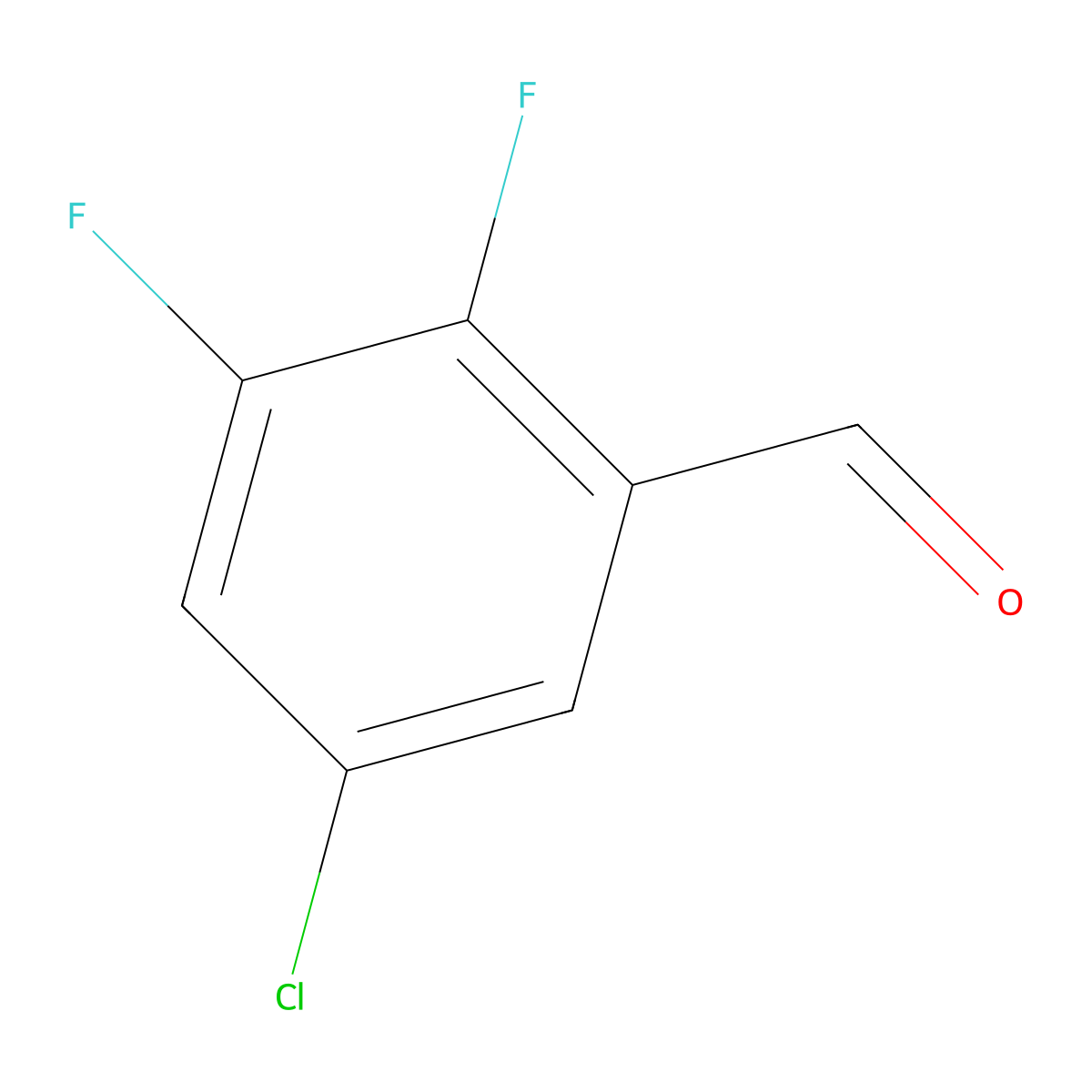 5-Chloro-2,3-difluorobenzaldehyde molecular structure, CAS 1783512-25-3