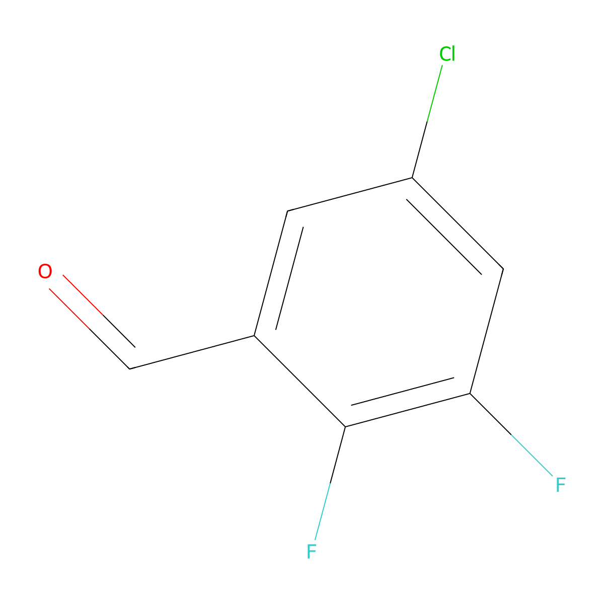 5-Chloro-2,3-difluorobenzaldehyde molecular structure, CAS 1783512-25-3