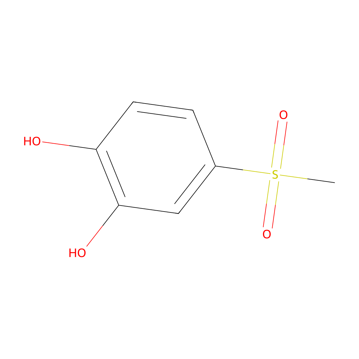 4-Methanesulfonylbenzene-1,2-diol molecular structure, CAS 1783512-77-5