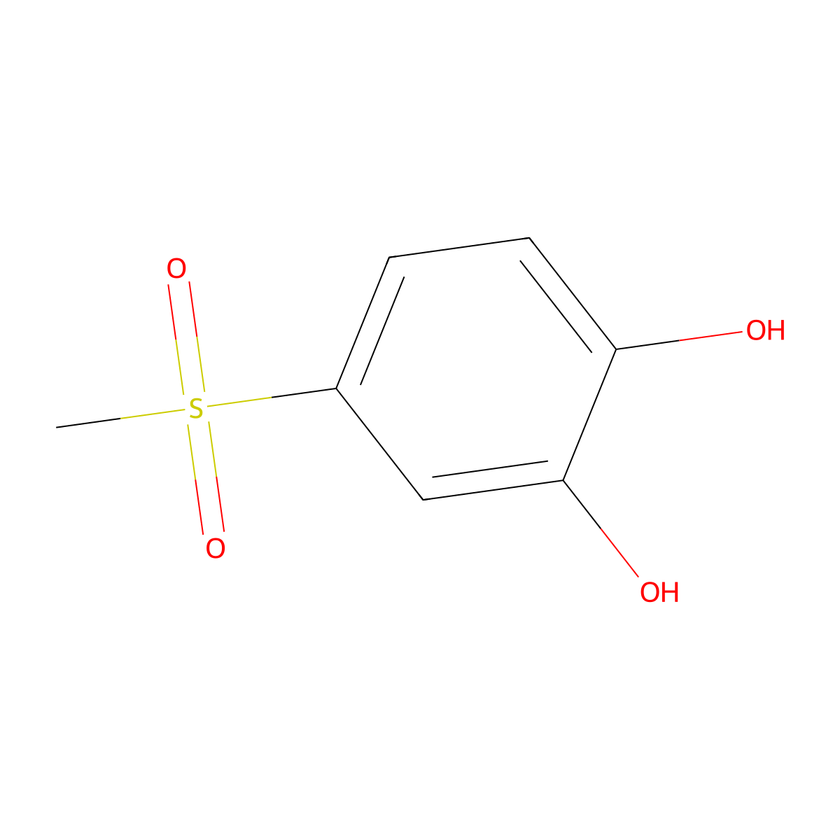 4-Methanesulfonylbenzene-1,2-diol molecular structure, CAS 1783512-77-5