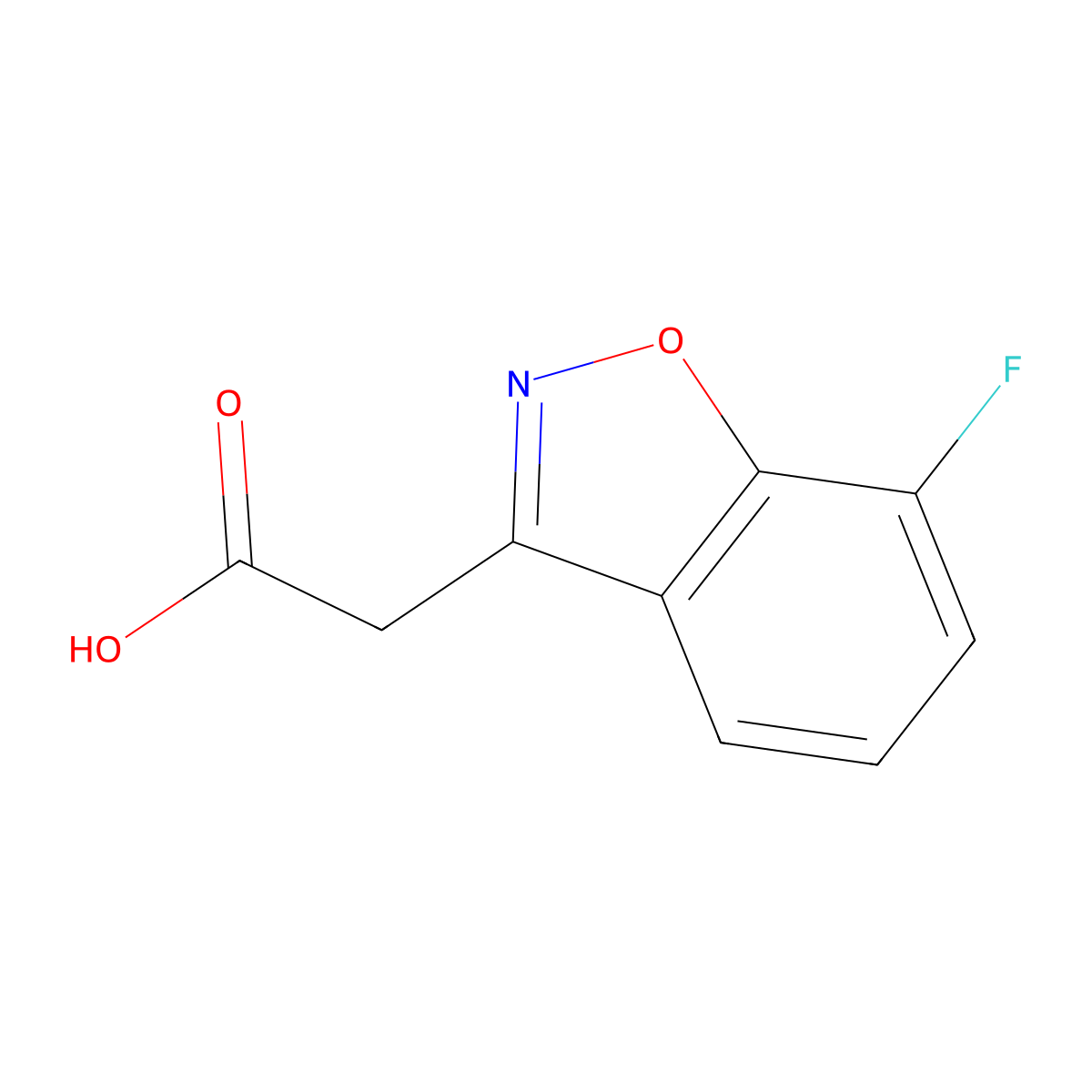 2-(7-Fluoro-1,2-benzoxazol-3-yl)aceticacid molecular structure, CAS 1783521-98-1