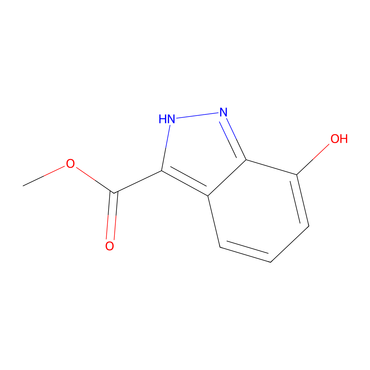 Methyl 7-hydroxy-1H-indazole-3-carboxylate molecular structure, CAS 1783523-61-4