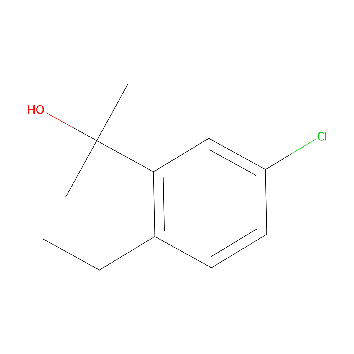 2-(5-Chloro-2-ethylphenyl)propan-2-ol molecular structure, CAS 1783523-62-5