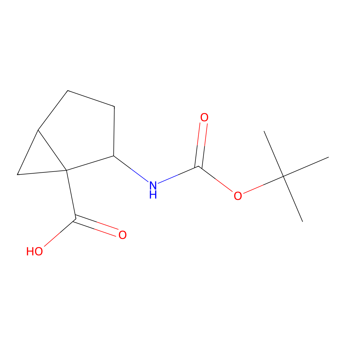 2-{[(tert-butoxy)carbonyl]amino}bicyclo[3.1.0]hexane-1-carboxylicacid,Mixtureofdiastereomers molecular structure, CAS 1783530-89-1