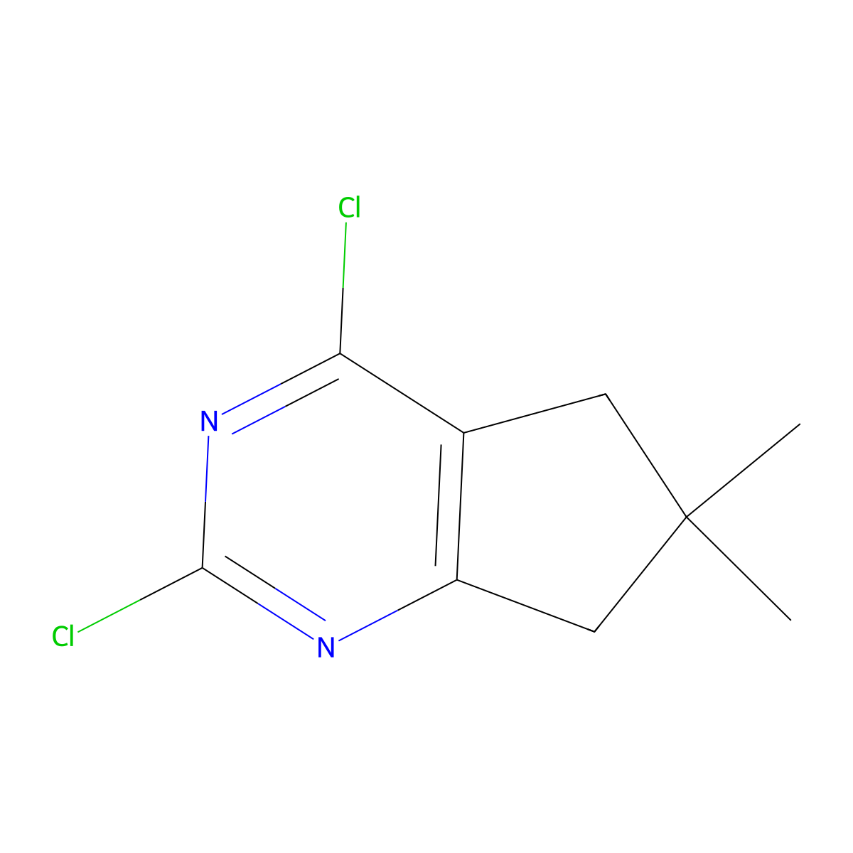 2,4-dichloro-6,6-dimethyl-5H,6H,7H-cyclopenta[d]pyrimidine molecular structure, CAS 1783531-69-0