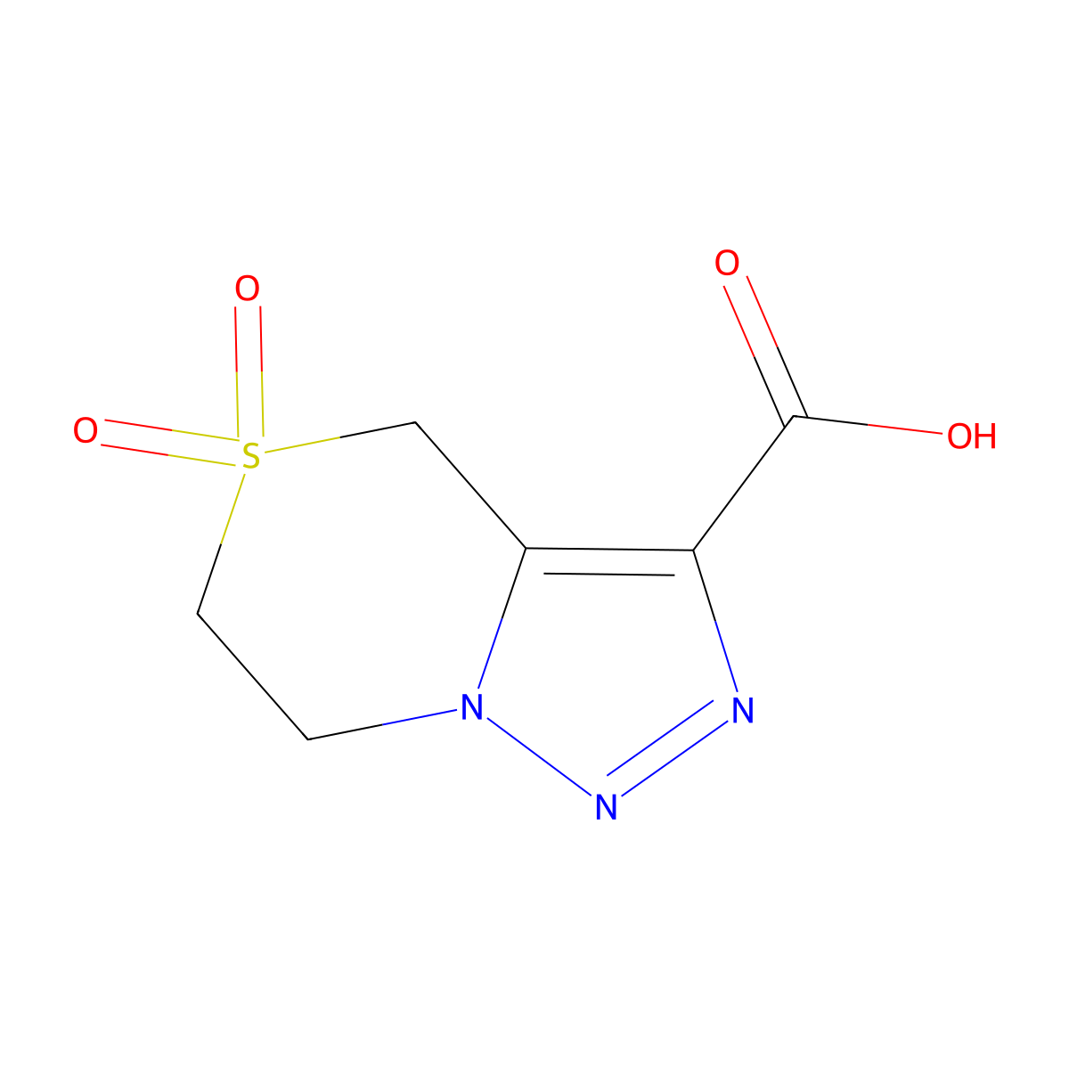 5,5-dioxo-4H,6H,7H-5lambda6-[1,2,3]triazolo[4,3-c][1,4]thiazine-3-carboxylic acid molecular structure, CAS 1783532-07-9